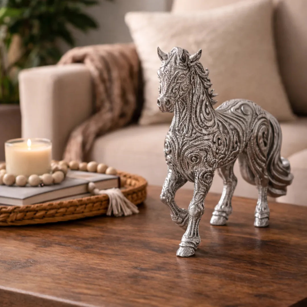 Argent Stallion – Luxury Horse Sculpture
