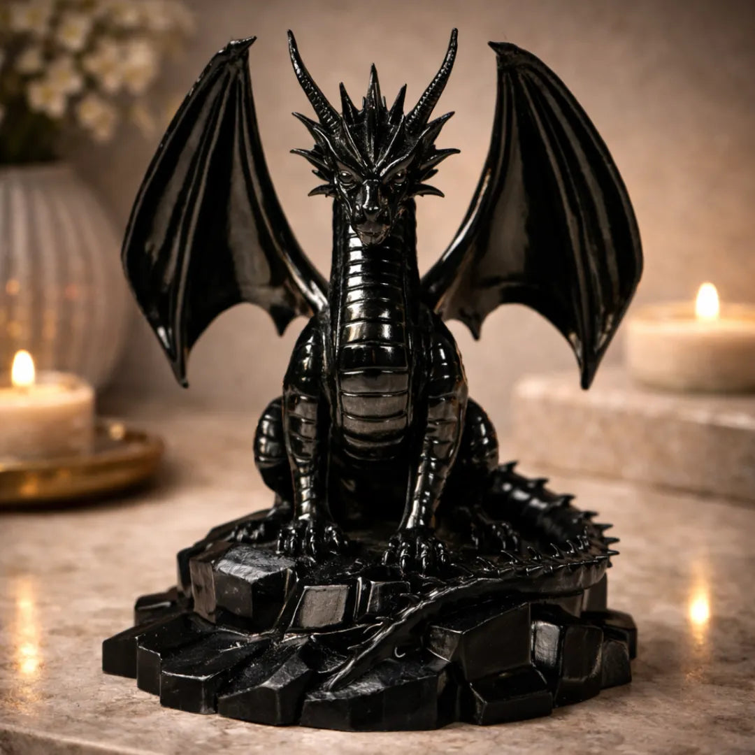 Obsidian Draconis – Luxury Dragon Sculpture