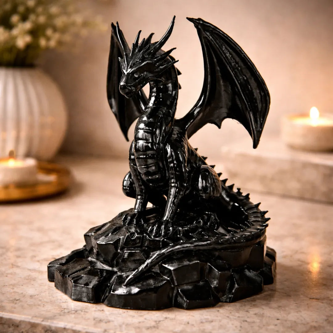 Obsidian Draconis – Luxury Dragon Sculpture