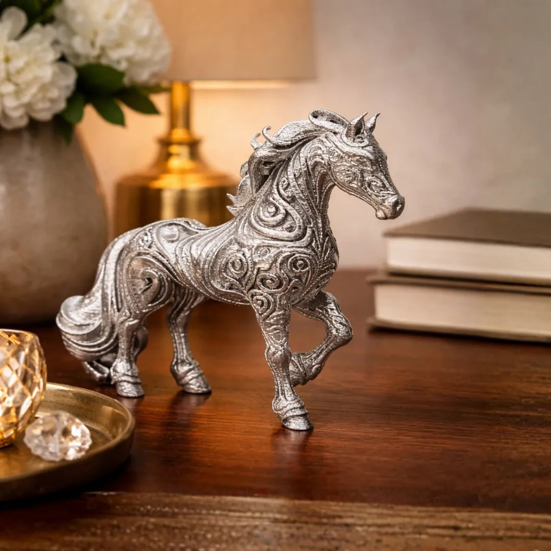 Argent Stallion – Luxury Horse Sculpture