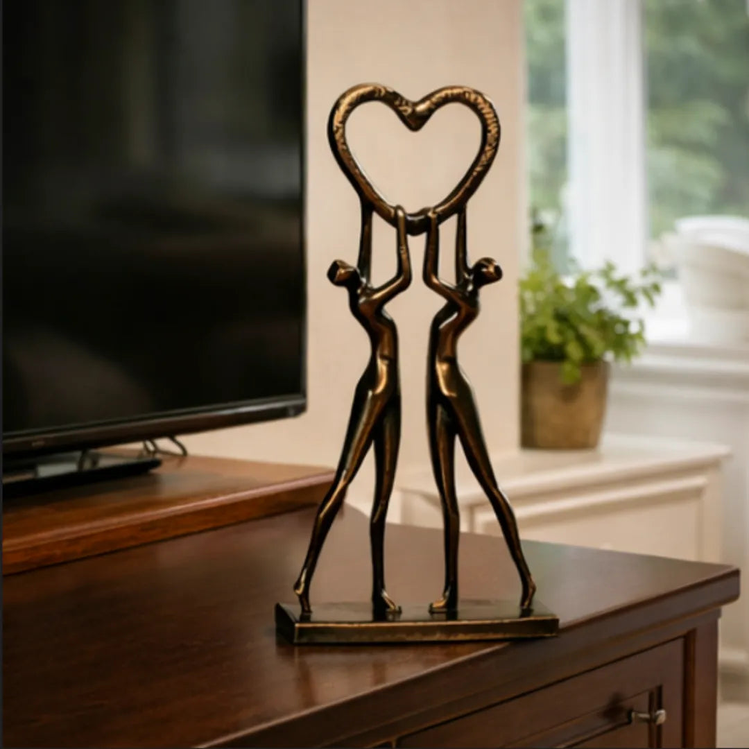 Infinity Heart – Luxury Abstract Couple Sculpture