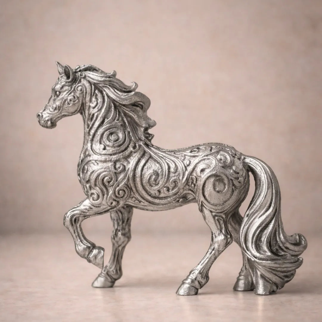 Argent Stallion – Luxury Horse Sculpture