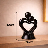 Eternal Bond Abstract Couple Heart Sculpture