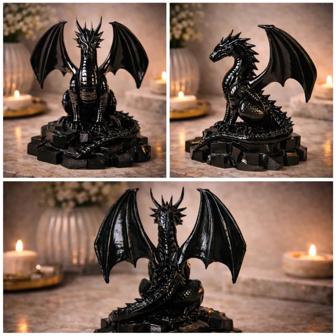Obsidian Draconis – Luxury Dragon Sculpture